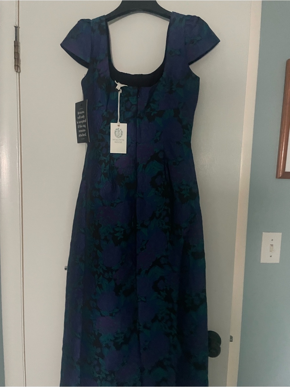 Tuckernuck Navy & Teal Floral Midi Dress